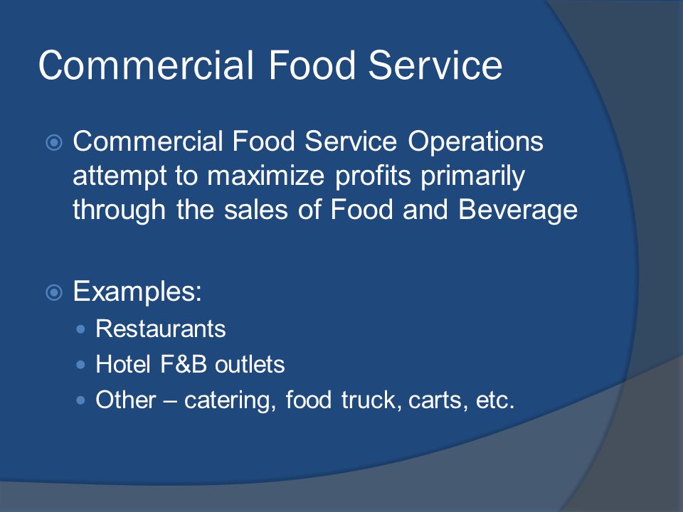 Commercial 2024 food service